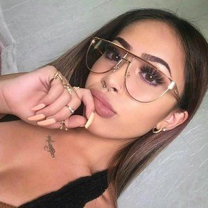 CLASSIC VINTAGE 70's RETRO Style Clear Lens EYE GL